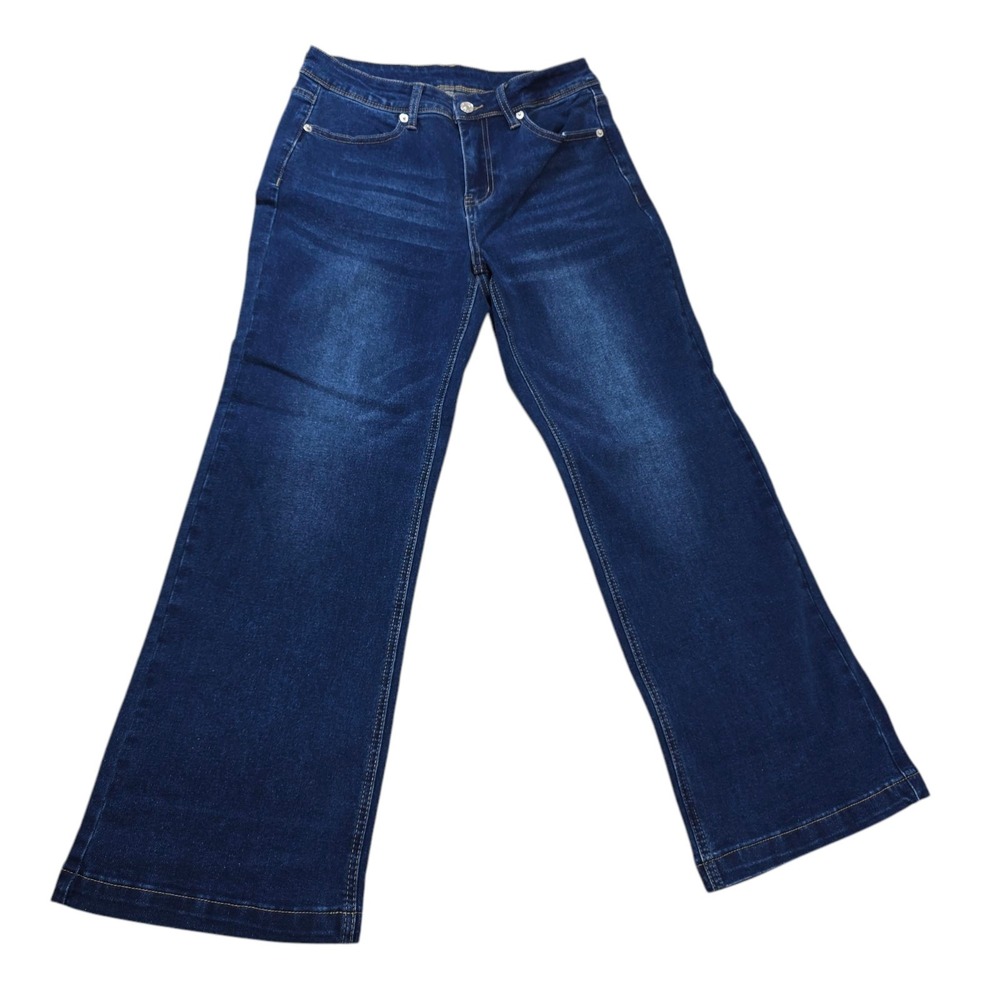Dark Wash Wide Leg Stretch Denim Jeans Size‎ Medium LC7874785-P105 Blue